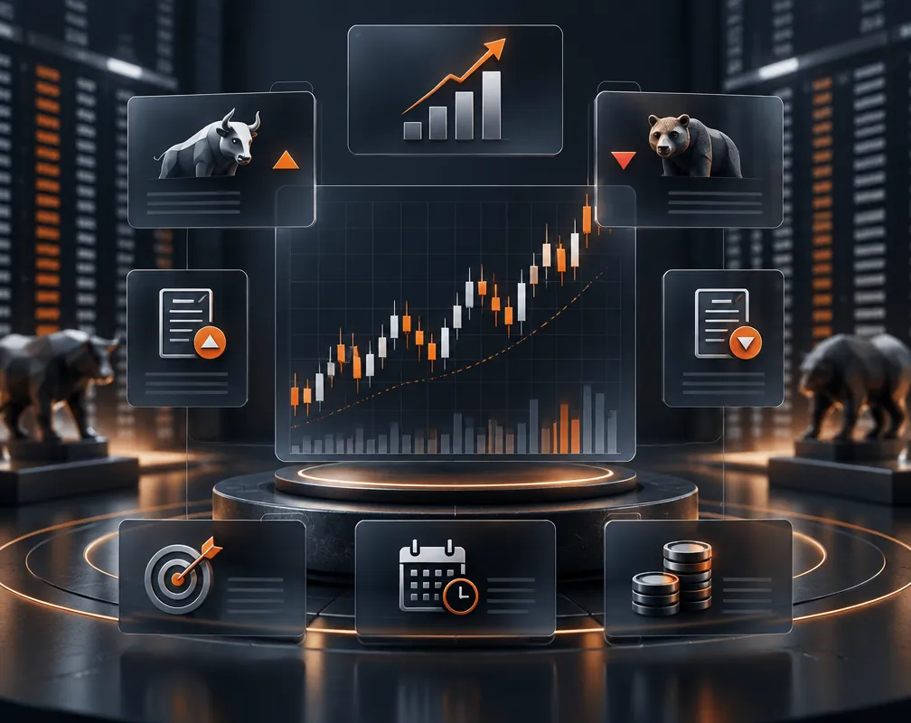 Options trading journal concept with strike, expiry and contract data
